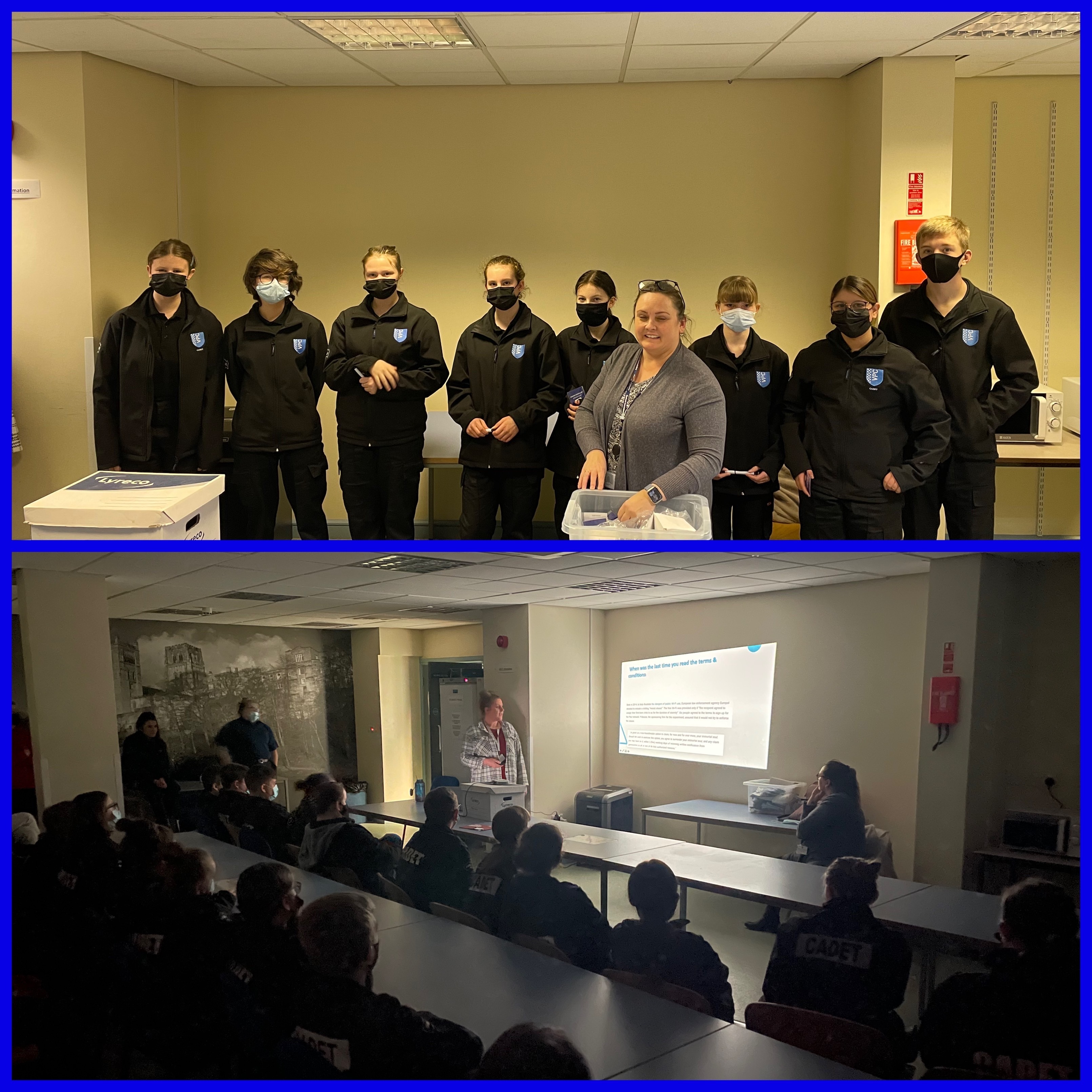 Cyber Prevent, Protect and Prepare input given to Police Cadets 
