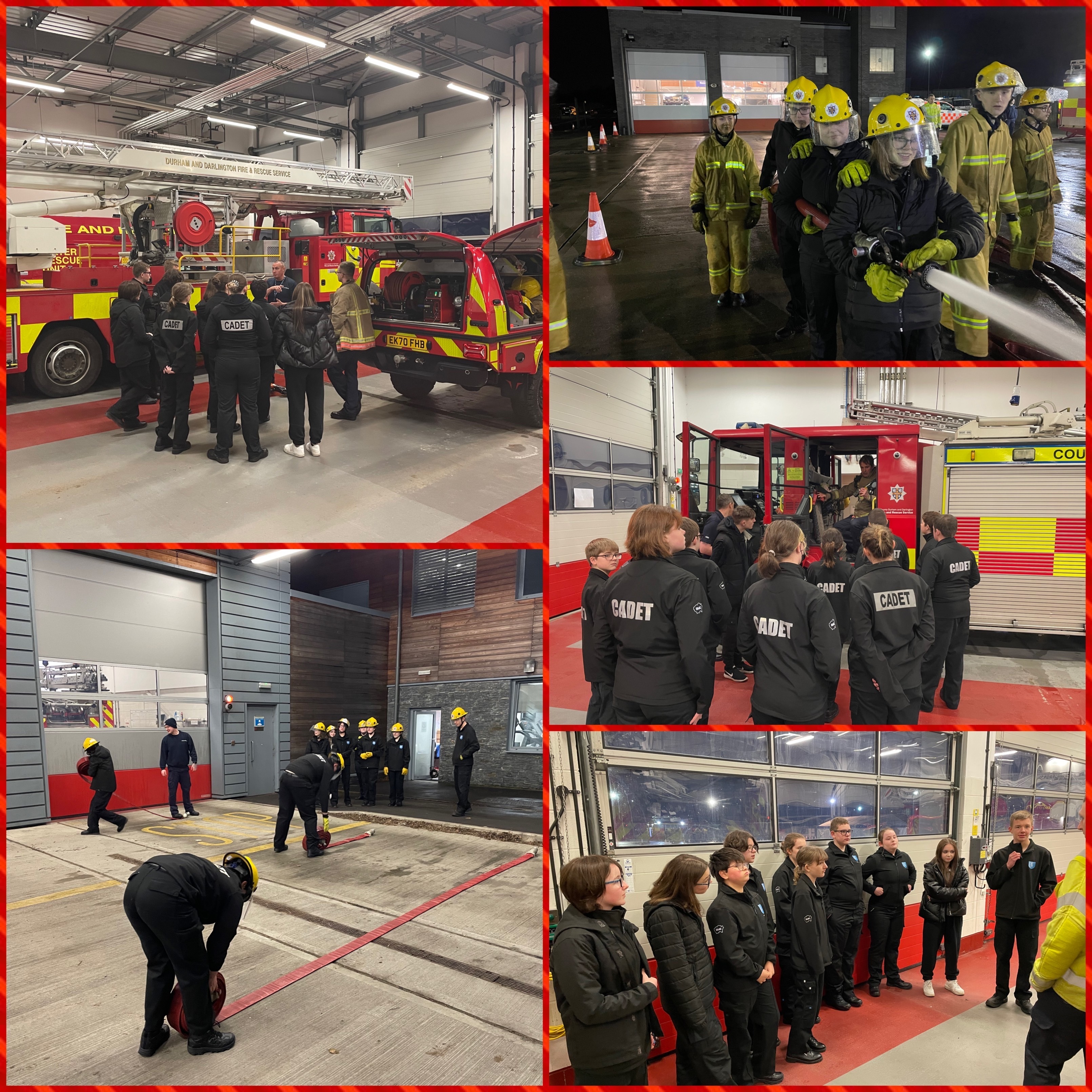 Junior Cadets at Sniperly fire station 