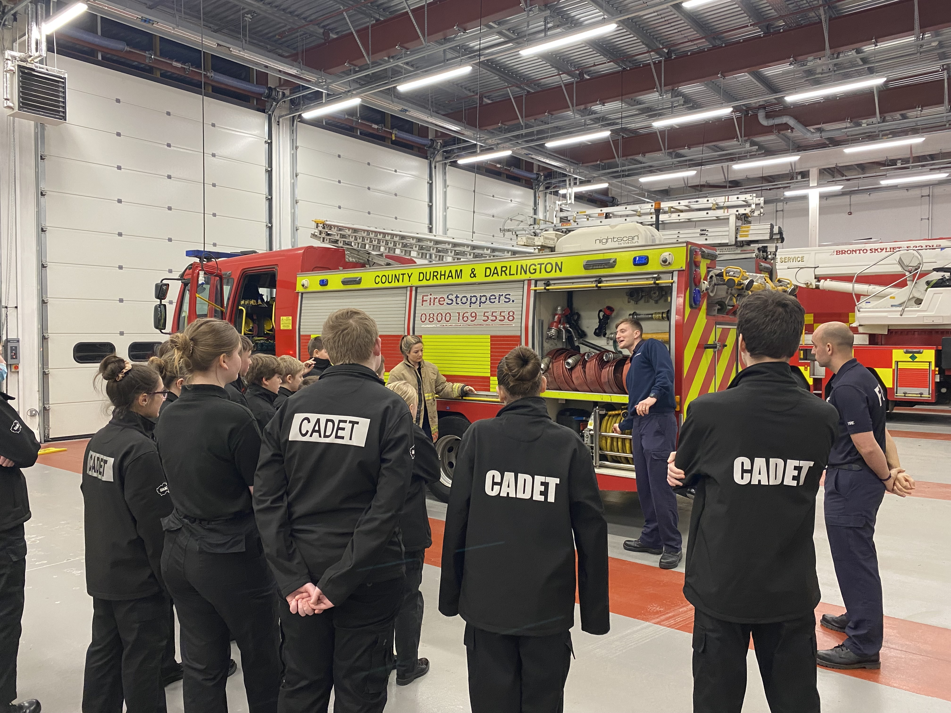 Cadets visit to Darlington fire station 