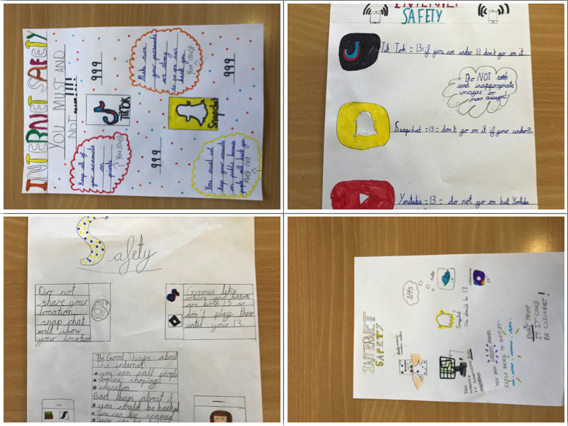 Thornhill primary school Internet safety posters 